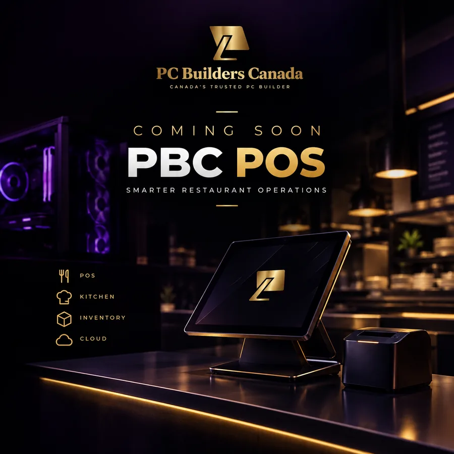 PBC POS — a point-of-sale terminal and receipt printer on a restaurant counter